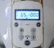 Аэрогриль HOTTER HX - 1057 Platinum LCD ( с жидкокристаллическим дисплеем ЖК ) ( белый с серебром )